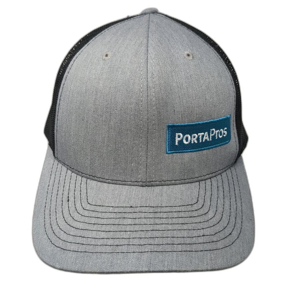 Richardson Trucker Hat Gray One Size Snapback Portapros Mesh Patch Logo Hat
